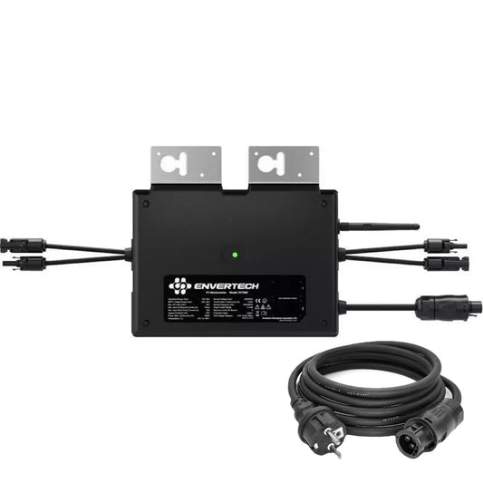 Envertech EVT800-B Mikrowechselrichter, 800 W, 2× MPPT, mit 5 m AC-Anschlusskabel, für Balkonkraftwerk, 0 % MwSt