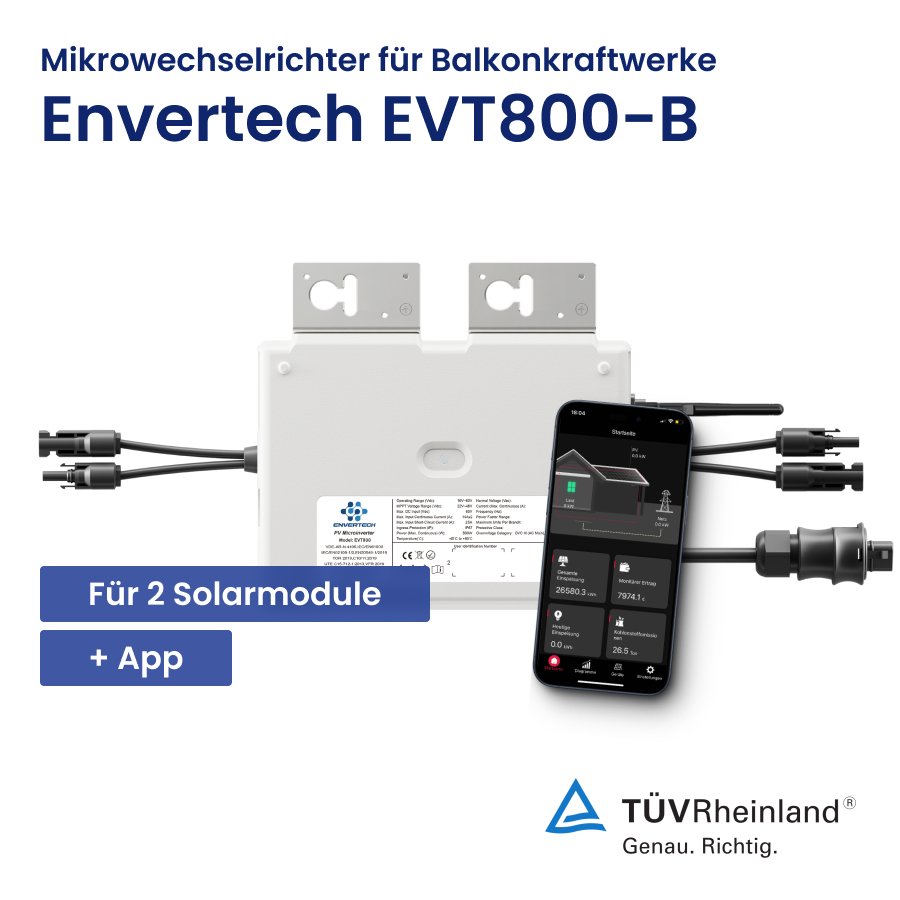 Envertech Mikrowechselrichter EVT800 - B inkl.WIFI - GAIB Solar