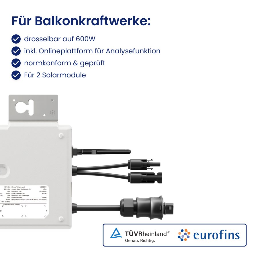 Envertech Mikrowechselrichter EVT800 - B inkl.WIFI - GAIB Solar